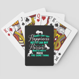 Money Can Buy Horses Mint Green    Playing Cards