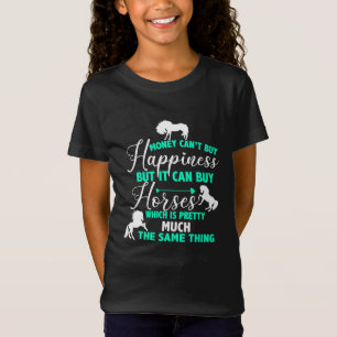 Money Can Buy Horses Mint Green  T-Shirt