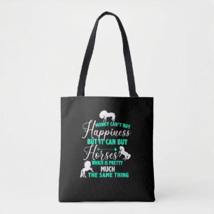 Money Can Buy Horses Mint Green Tote Bag
