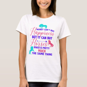 Money Can Buy Horses Tri-Colour   T-Shirt