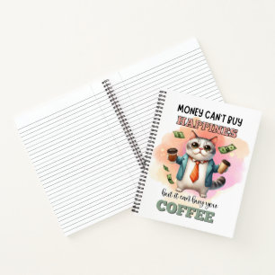 Money Can't Buy Happiness Funny Cat Lover Gift  Notebook