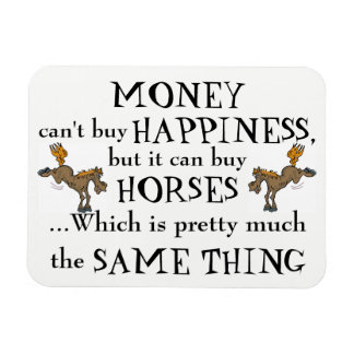 Money Can't Buy Happiness - Horse Lover's Magnet