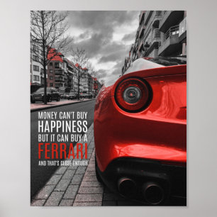 Money can't buy happiness Motivational Quote Poster
