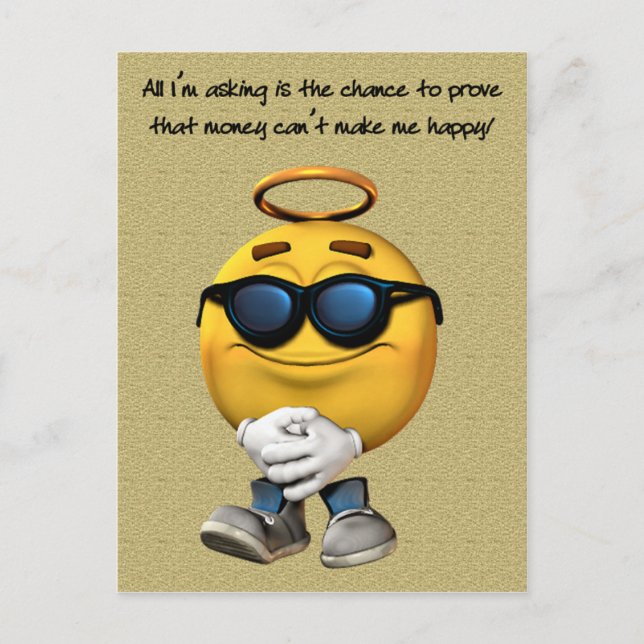 Money Can't Make Me Happy Postcard (Front)