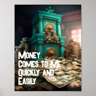 Money Comes to Me Quickly Abundance Affirmation Poster