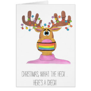Money Enclosed Gift LGBT Rudolph Masked Reindeer