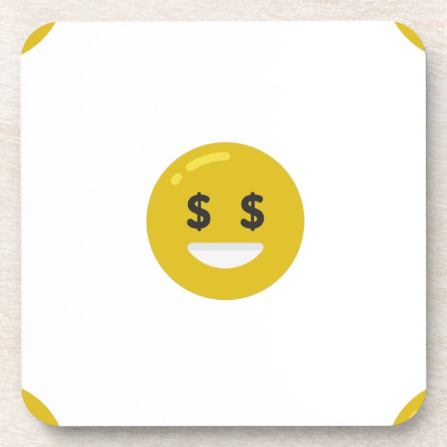 money eye emoji coaster (Front)