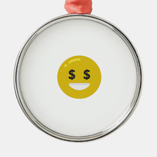 money eye emoji metal tree decoration
