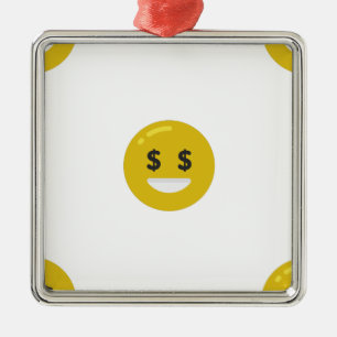 money eye emoji metal tree decoration