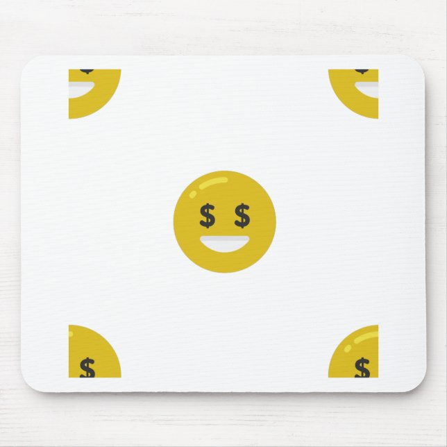 money eye emoji mouse mat (Front)