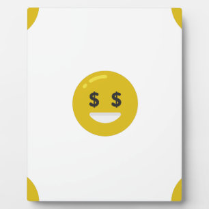 money eye emoji plaque