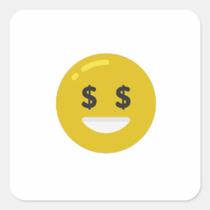 money eye emoji square sticker