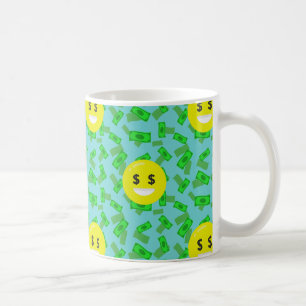 money eyed emoji coffee mug
