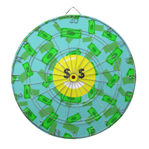money eyed emoji dartboard