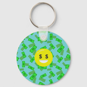 money eyed emoji key ring