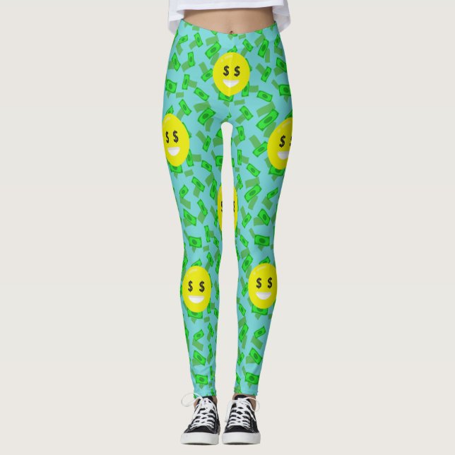 money eyed emoji leggings (Front)