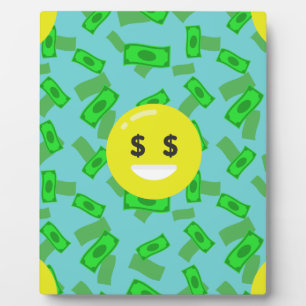 money eyed emoji plaque
