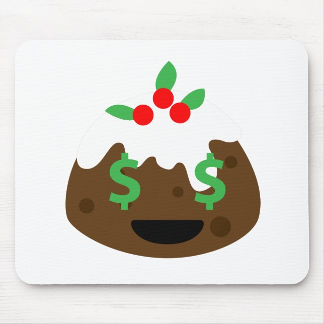 money eyes christmas pudding mouse mat (Front)