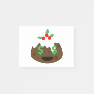 money eyes christmas pudding post-it notes
