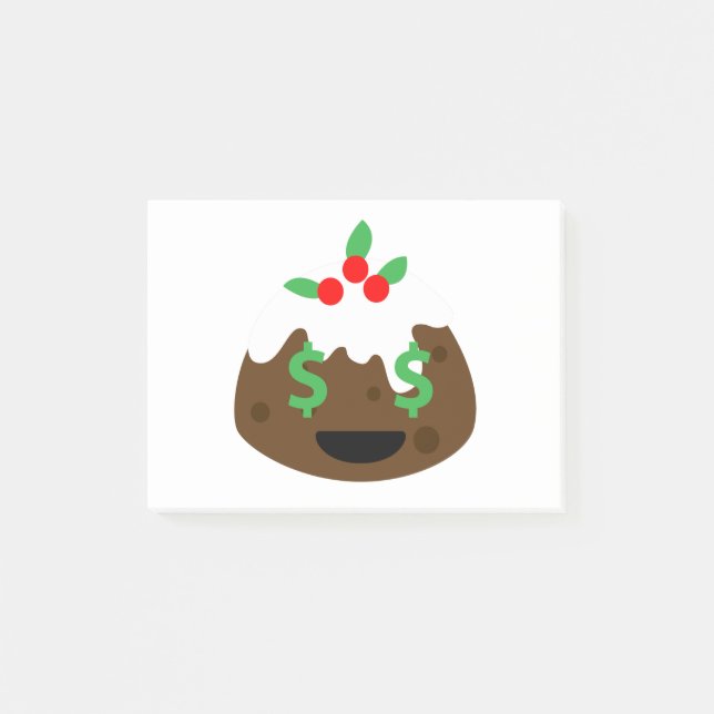 money eyes christmas pudding post-it notes (Front)