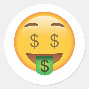 Money Face - Emoji Classic Round Sticker