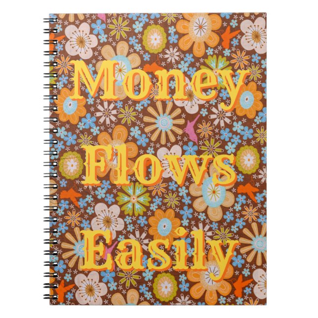 Money Flows Easily Money Affirmation Manifestation Notebook (Front)