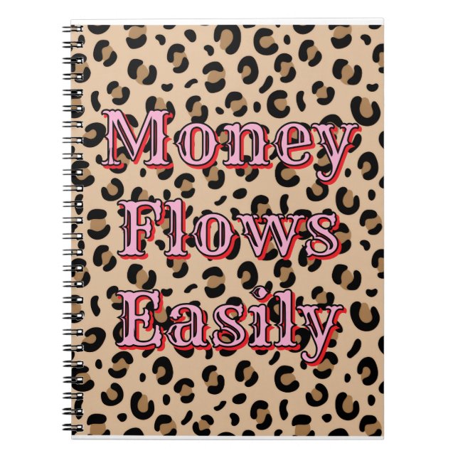 Money Flows Easily Money Affirmation Manifestation Notebook (Front)