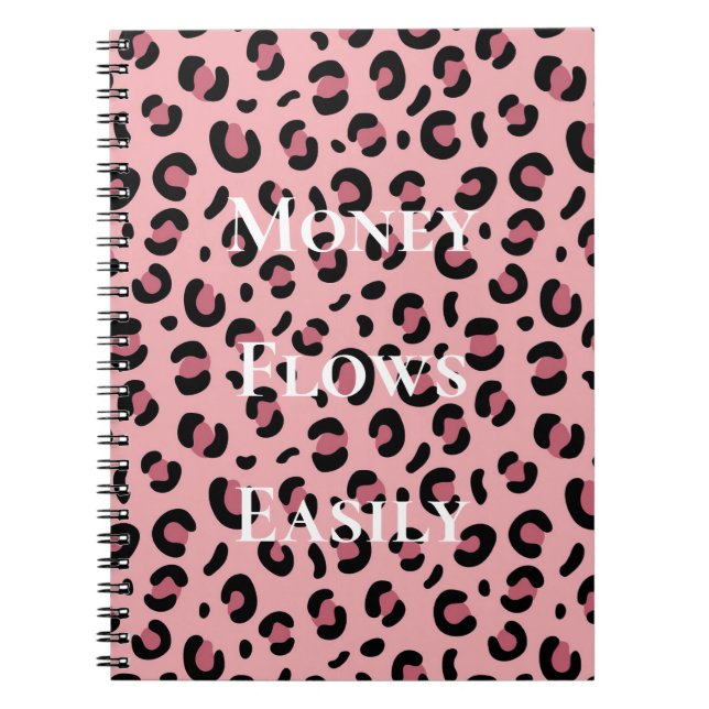 Money Flows Easily Money Affirmation Manifestation Notebook (Front)