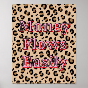 Money Flows Easily Money Affirmation Manifestation Poster