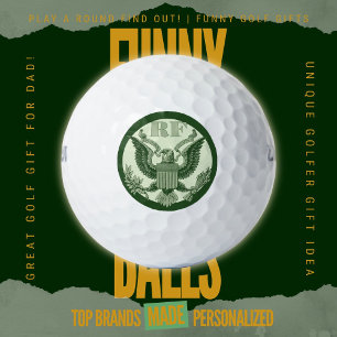 Money Game Golf Dad Initials Vintage Dollar Eagle Balls