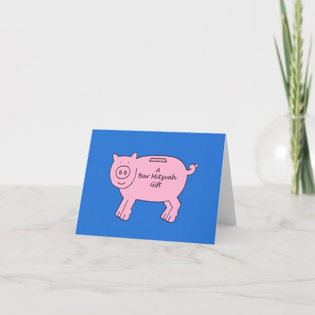 Money Gift Enclosed for Bar Mitzvah Card (Front)