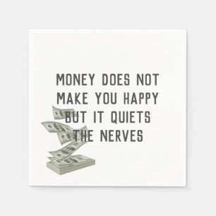 Money Happiness Quote Napkin