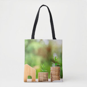 Money home coin investment tote bag
