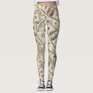 Money hundred dollar bill leggings
