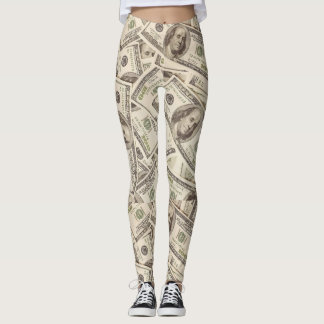 Money hundred dollar bill leggings