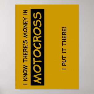 Money In Motocross Dirt Bike Poster