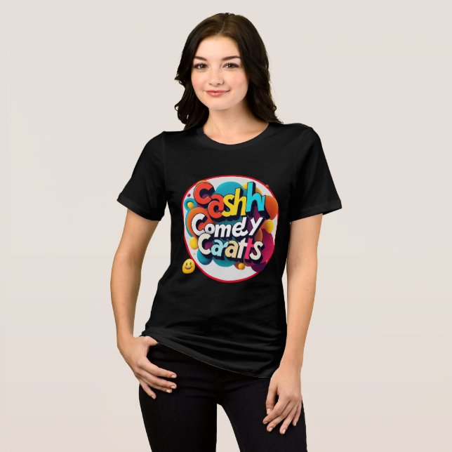"Money Laughs Sparkle" Tri-Blend Shirt (Front Full)