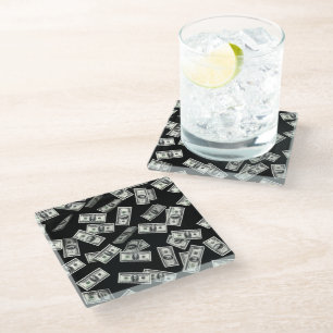 Money Maker Glass Coaster