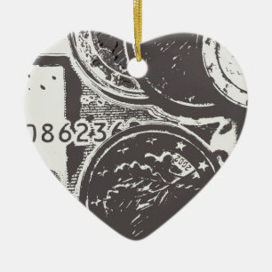 Money makes the world go round ceramic tree decoration