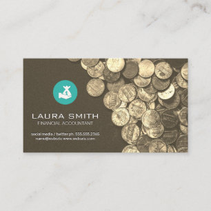 Money Manager Accounting Coins Business Card