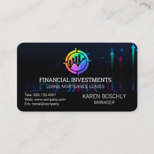 Money Markets Graph Chart Logo Business Card