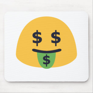 Money Mouth Emoji Mouse Mat