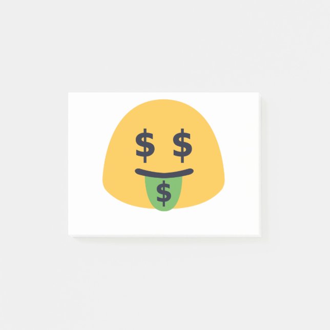 Money Mouth Emoji Post-it Notes (Front)