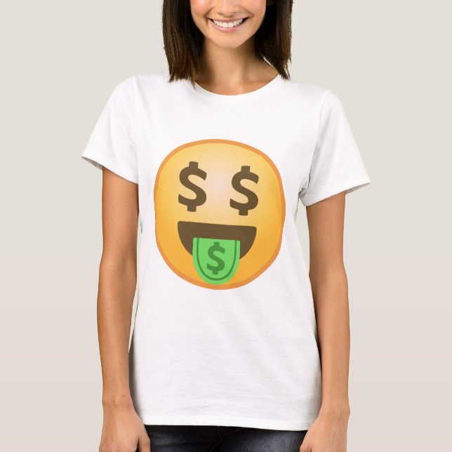 Money Mouth Emoji T-Shirt (Front)