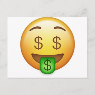 Money Mouth Hilarious Emoji Postcard