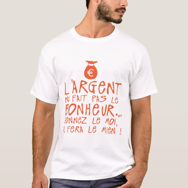 money not happy quotation T-Shirt (Front)