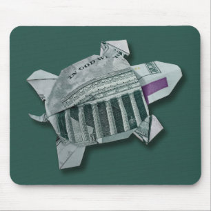 Money Origami $50 Turtle Mouse Mat