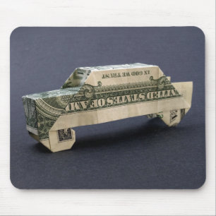 Money Origami Car Mouse Mat