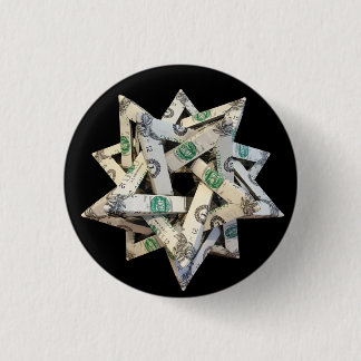 Money Origami Five Intersecting Tetrahedra 3 Cm Round Badge