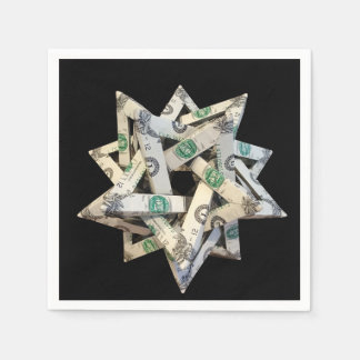 Money Origami Five Intersecting Tetrahedra Napkin